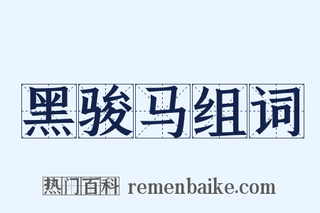 黑骏马组词是什么意思的图片